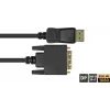 GoodConnections DisplayPort to DVI-D 24+1 ühenduskaabel - 24K kullatud kontaktid - OFC - Must - 5m