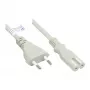 GoodConnections Euro toitekaabel Europistik Type C (sirge) – C7/Euro 8 pistikupesa (sirge), hall, 0,75 mm², 5 m, Good Connections® (P0370-GR050)