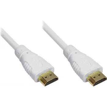 GoodConnections High-Speed HDMI-kaabel Ethernetiga - Kullatud pistikud - Valge - 1,5 m