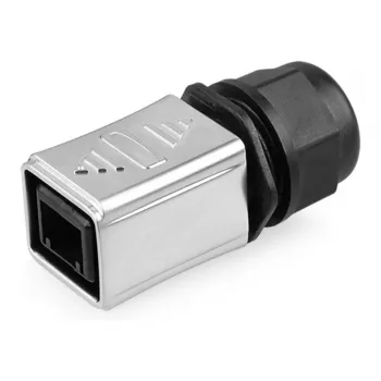 GoodConnections Industrial Connector S6 - Täitmata pistik, RJ45 avaga, metall, Good Connections®