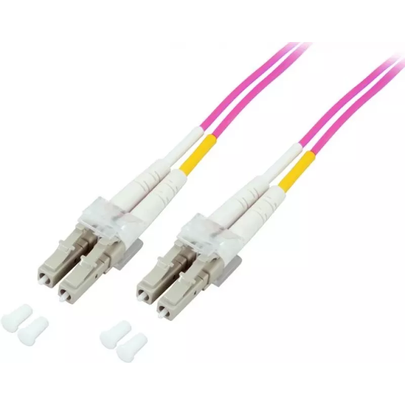 GoodConnections LC/LC Duplex OM4 Multimode Fiiberoptiline Patch-kaabel, 2 m, Akvatoorium, LSZH LW-802LC4