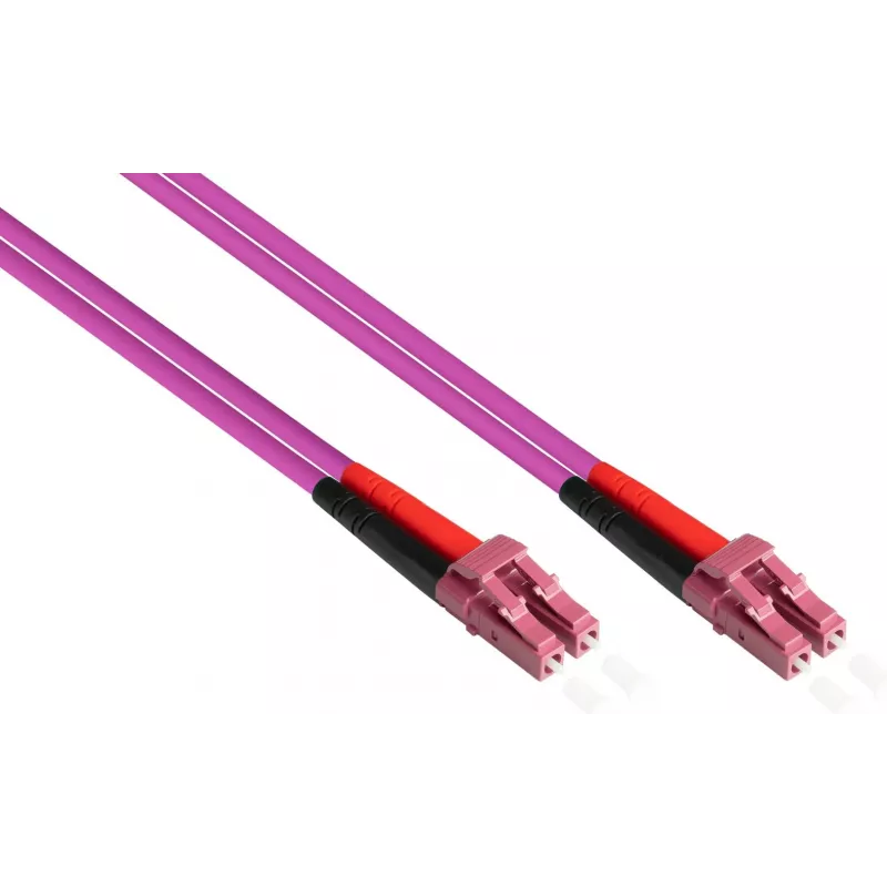GoodConnections LC/LC Duplex OM4 Multimode Fiiberoptiline Patch-kaabel, 2 m, Akvatoorium, LSZH LW-802LC4
