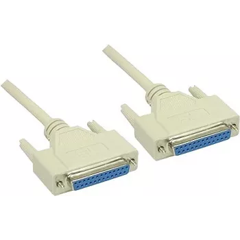 GoodConnections nullmodemi kaabel DB25 emane - DB25 emane 1,8m hall RS-232 jadaporti ristühendusega 4030
