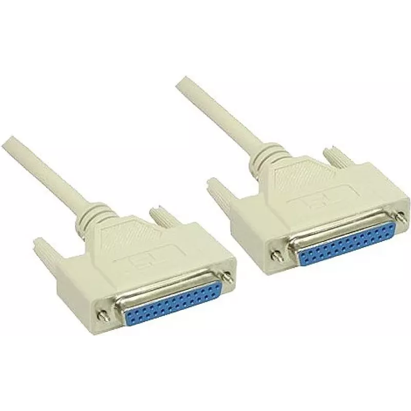 GoodConnections nullmodemi kaabel DB25 emane - DB25 emane 1,8m hall RS-232 jadaporti ristühendusega 4030
