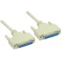 GoodConnections nullmodemi kaabel DB25 emane - DB25 emane 1,8m hall RS-232 jadaporti ristühendusega 4030