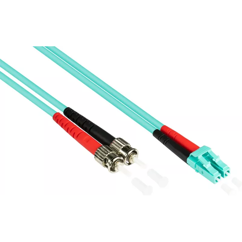 GoodConnections OM3 dupleks mitmekiuline fiiberoptiline patch-kaabel LC/ST, 50/125, LSZH, vahetatav polaarsus, 1m