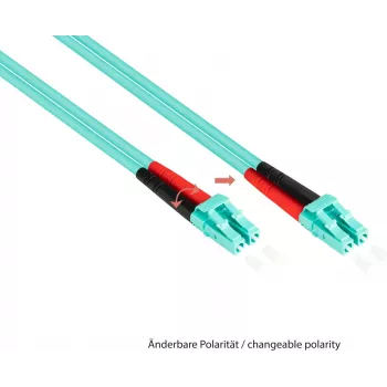 GoodConnections OM3 Duplex Multimode Fiiber Patch Kaabel SC - LC, 50/125 µm, 1m, LSZH Aqua LW-801LS3