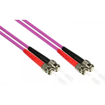 GoodConnections OM4 ST-ST mitmerealiseeriga duplexkiud-patch-kaabel, 7,5 m, LSZH, violetne LW-8075ST4