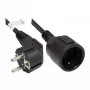 GoodConnections Power Extension Cable – Schuko Plug Type E+F (CEE 7/7, Angled) to Socket Type F (CEE 7/3, Straight), 1.50 mm², 10 m, Black