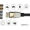 GoodConnections PREMIUM DisplayPort 2.0 kaabel, 54 Gbit/s, UHBR 13.5, 4K @240Hz / 8K @60Hz, täismetallpistikud, vask (DP20-PY020)