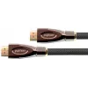 GoodConnections PYTHON seeria kiire HDMI-kaabel Ethernetiga, 4K UHD 60Hz, 18Gbps, kullatud pistikud, nailonpunutud, 3m, must (GC-M0018)