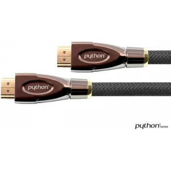 GoodConnections PYTHON seeria kiire HDMI-kaabel Ethernetiga, 4K UHD 60Hz, 18Gbps, kullatud pistikud, nailonpunutud, 3m, must (GC-M0018)