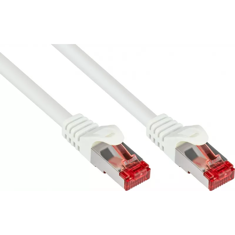 GoodConnections RNS® Cat.6 S/FTP PiMF patch-kaabel riivi kaitsega, valge, 25m 8060-250W