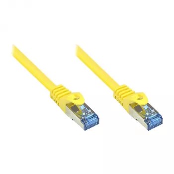 GoodConnections RNS® Cat. 6A S/FTP PiMF halogeenivaba patch kaabel riivi kaitsega, 500 MHz, kollane, 15 m (8060-H150Y)