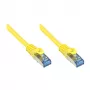 GoodConnections RNS® Cat. 6A S/FTP PiMF halogeenivaba patch kaabel riivi kaitsega, 500 MHz, kollane, 15 m (8060-H150Y)