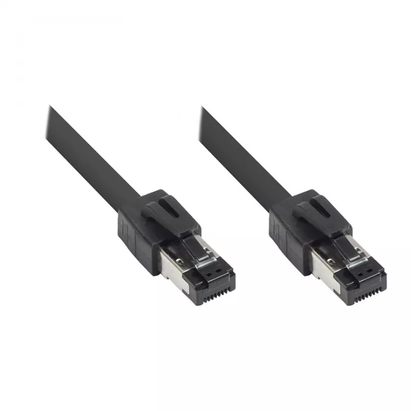 GoodConnections RNS® Cat.8.1 S/FTP Patch Cable, 0.5m, Black, LSZH, 40Gbit/s, 2000MHz
