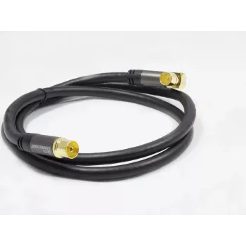 GoodConnections SAT-antennikaabel SmartFLEX, IEC/Coax nurkpistik pesasse, kullatud, neljakordselt varjestatud, 120dB varjestus, must, 15m (GC-M2078)