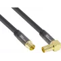 GoodConnections SAT-antennikaabel SmartFLEX, IEC/Coax nurkpistik pesasse, kullatud, neljakordselt varjestatud, 120dB varjestus, must, 15m (GC-M2078)