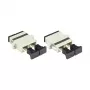 GoodConnections SC/UPC Duplekskiudoptiline adapter, OM2 Multimood, keraamiline puks, plastkorpus, äärikuga, hall (LW-K207)