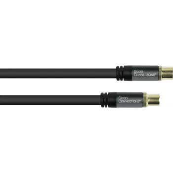 GoodConnections SmartFLEX antennikaabel, IEC koaksiaalne isane emasele, kullatud, neljakordselt varjestatud, 120 dB varjestus, must, 30 m (GC-M2060)