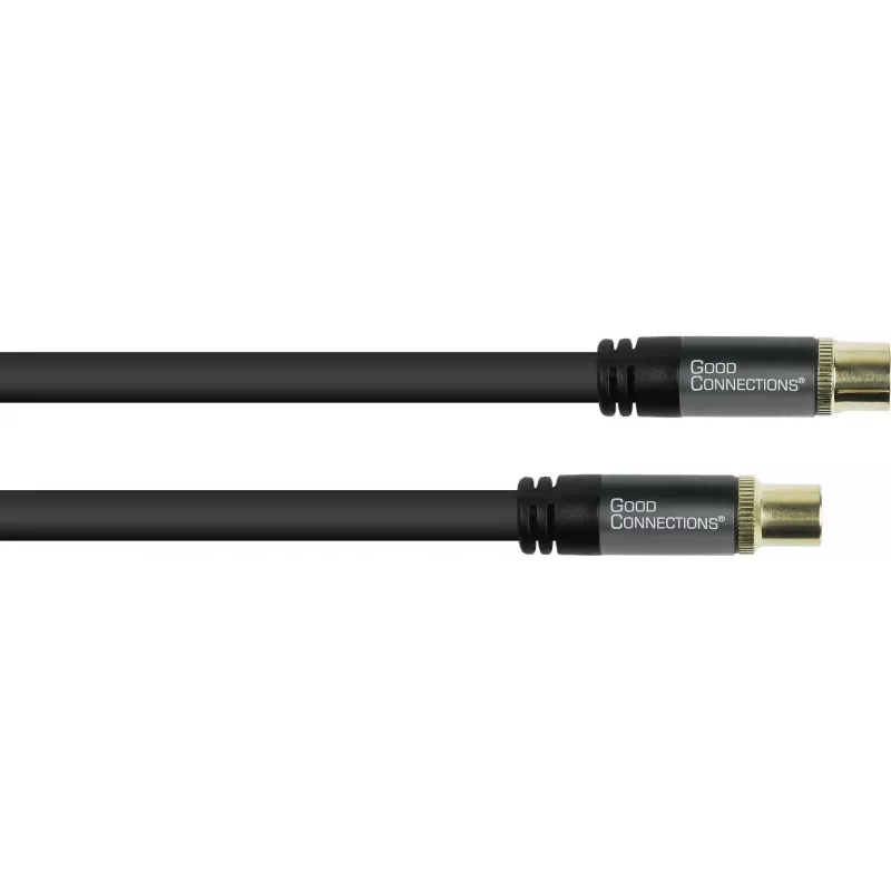 GoodConnections SmartFLEX antennikaabel, IEC koaksiaalne isane emasele, kullatud, neljakordselt varjestatud, 120 dB varjestus, must, 30 m (GC-M2060)