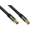 GoodConnections SmartFLEX antennikaabel, IEC koaksiaalne isane emasele, kullatud, neljakordselt varjestatud, 120 dB varjestus, must, 30 m (GC-M2060)