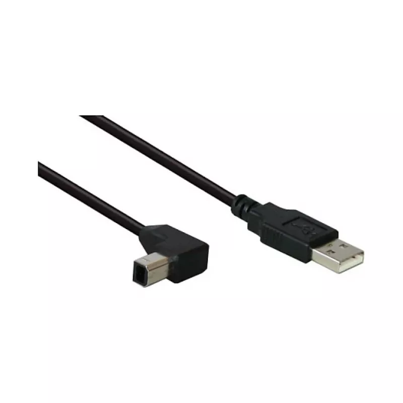GoodConnections USB 2.0 kaabel A-B nurgaga 3 m must 2510-3W