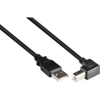 GoodConnections USB 2.0 kaabel A-B allapoole suunatud nurga all 2m must