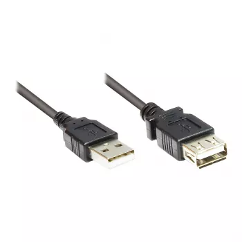 GoodConnections USB 2.0 pikenduskaabel A isane – A emane, 0,6 m, must