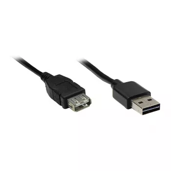 GoodConnections USB 2.0 pikenduskaabel - Type-A isane kuni emane, 1,8 m, must (2511-EU02)