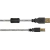 Good Connections USB 2.0 kvaliteetne kaabel ferriitsüdamiku ja kullatud kontaktidega, läbipaistev, 5m