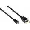GoodConnections USB-OTG adapterkaabel, Micro-USB Type B isane - USB Type A emane, USB 2.0, 0,1 m, must