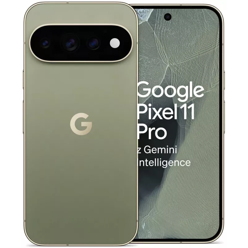 Google Pixel 11 Pro 5G nutitelefon, 12GB RAM, 256GB salvestusruumi, 6,3-tolline OLED 120Hz ekraan, oliiv