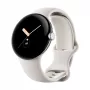 Google Pixel Watch LTE 41mm poleeritud hõbedane korpus spordirihmaga - Chalk