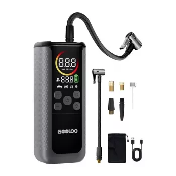 GOOLOO GT160 Dual auto õhukompressor | 12V DC, 150 PSI, digitaalne ekraan, 70 L/min, automaatne väljalülitus, LED töötuli
