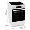 Gorenje GEC 5C41 WG Vabaltseisev elektripliit – valge, 50 cm, 70 L, 9 funktsiooni