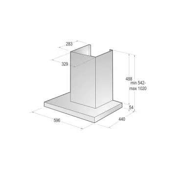 Gorenje WHT66236B seinale kinnitatav korstnaõhupuhasti must 650 m³/h