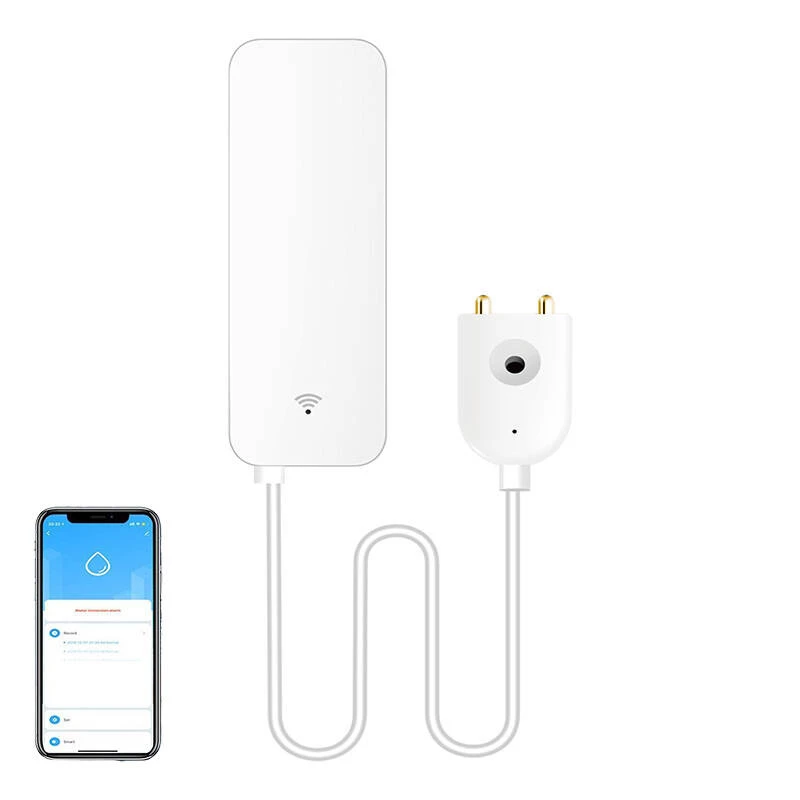 GOSUND S5 WiFi nutikas veelekke andur Tuya rakenduse hoiatustega, 2,4 GHz, IP67 sond, Valge