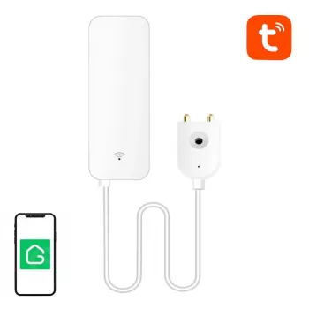 GOSUND S5 WiFi nutikas veelekke andur Tuya rakenduse hoiatustega, 2,4 GHz, IP67 sond, Valge