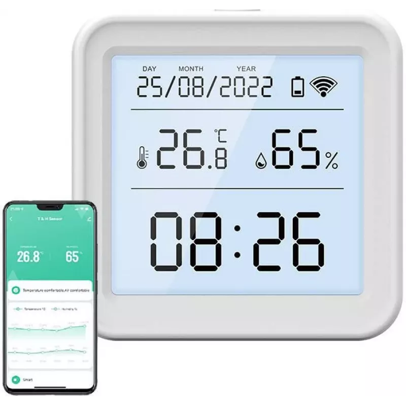 Gosund S6 nutikas Wi-Fi temperatuuri- ja niiskusandur LCD-ekraaniga, ühilduv Tuya'ga