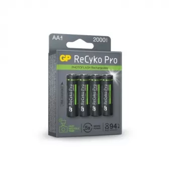 GP Aku (AA) ReCyko+ Pro Fast Flash, NiMH, 4 tk blister, 2000mAh