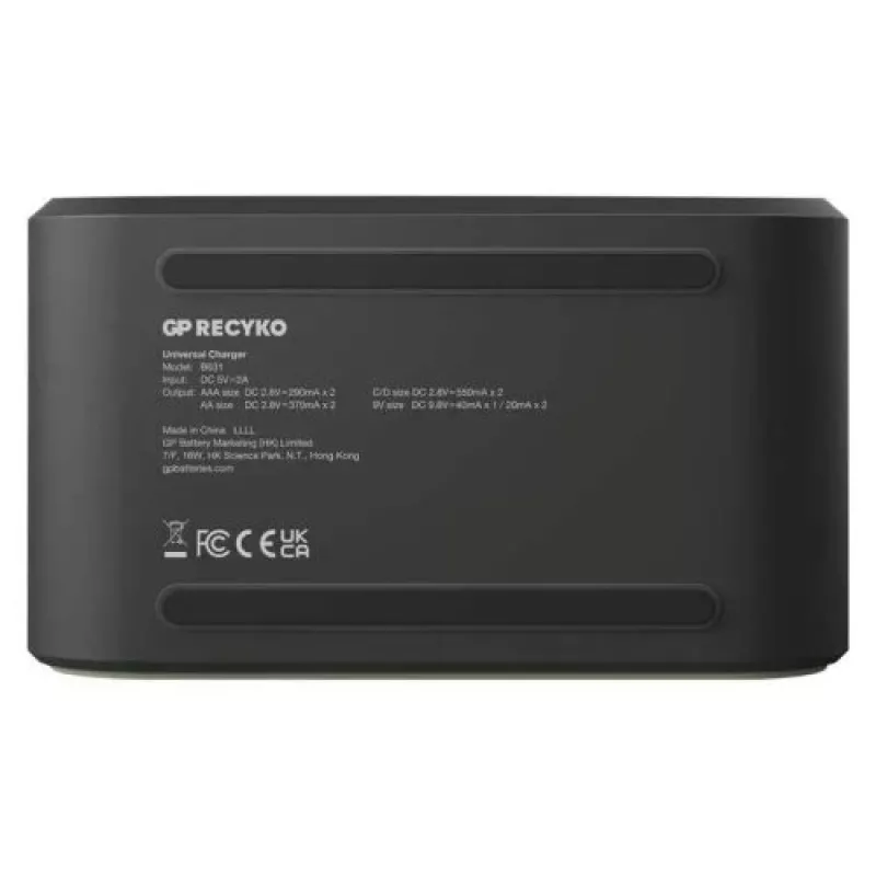 GP akulaadija B361 4 kanaliga, 2600 mAh, 2,8 V, must, EU