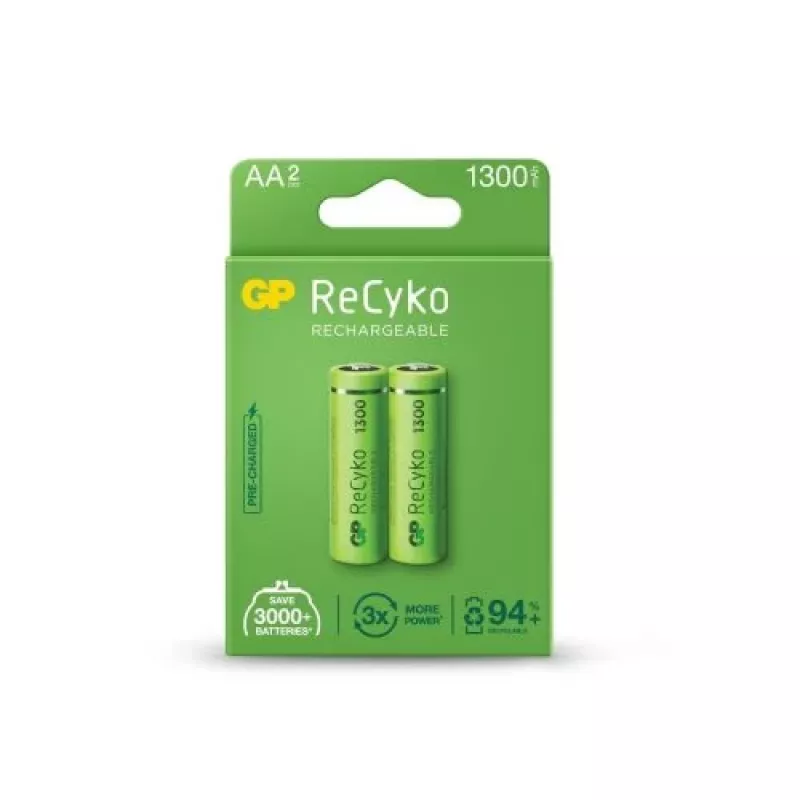 GP ReCyko AA laetav aku 1300mAh 2-pakk blister