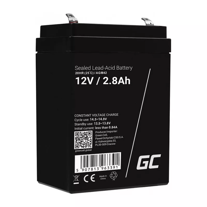 Green Cell AGM25 Sealed Lead Acid Battery 75Ah 12V