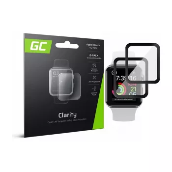 Green Cell GL88 2x GC Clarity ekraanikaitse Apple Watch 42mm (karastatud klaas, 9H, läbipaistev)