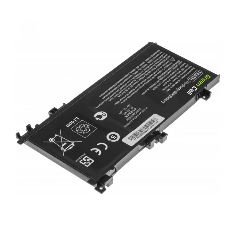 Green Cell TE03XL aku HP Omen 15-AX ja Pavilion 15-BC seeria jaoks – 52.5Wh, 11.55V, 4550mAh, Li-ion, 3-rakuline, must
