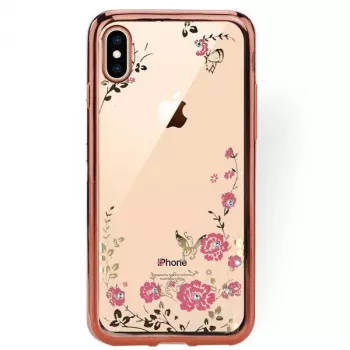 GreenGo Apple iPhone XS Max Tagakaas Lill Roosakuldne