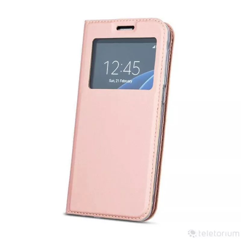 GreenGo Smart Look Flip Case for Huawei P10 Plus - Rose Gold