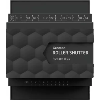 Grenton RSH-384-D-01 4-kanaliline rulookatte juhtimismoodul (DIN-liist, TF-Bus)