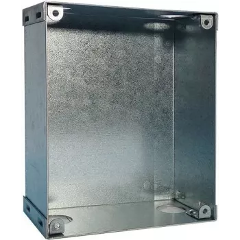 Grothe 55883 tsingitud terasest elektriühenduskarpl IP44 pealepandav 8 eelpressitud avaga 100x100x50mm